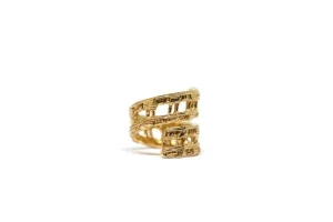 New Anello Contrarié Barberini Argento Placcato Oro Anelli