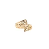 Clearance Anello Contrarié Gasometro Argento Placcato Oro Anelli