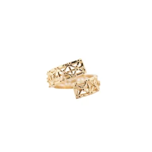 Clearance Anello Contrarié Gasometro Argento Placcato Oro Anelli