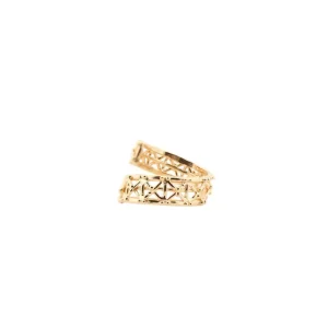 Clearance Anello Contrarié Gasometro Argento Placcato Oro Anelli