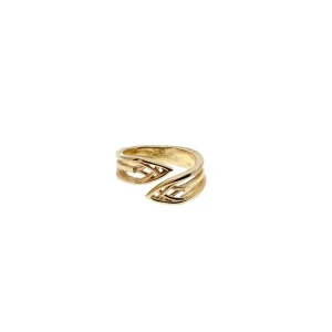 Best Anello Contrarié Gotico Argento 925 Placcato Oro Anelli