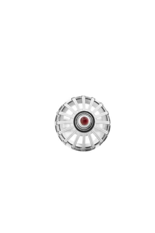 Fashion Anello Cupola. Argento, perla grigia naturale e rubino Anelli