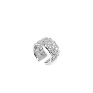 New Anello Gasometro Basso Argento 925 Anelli