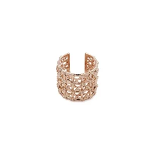 Fashion Anello Gasometro Bronzo Placcato Oro Rosa Anelli