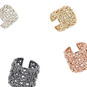 Fashion Anello Gasometro Bronzo Placcato Oro Rosa Anelli
