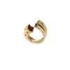 Clearance Anello Gothic Towers Argento Placcato Oro e Granati Rossi Anelli