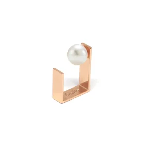 Outlet Anello Kyoto Thin Bronzo Placcato Oro e Perla Anelli