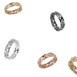 Hot Anello Little Beam Bronzo Placcato Oro Rosa Anelli