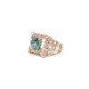 Hot Anello Notre Dame Bronzo Placcato Oro con quarzo verde idrotermale Anelli
