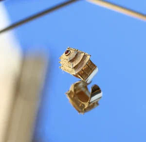 Outlet Anello Pagoda Bronzo Placcato Oro Anelli