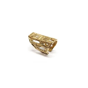Fashion Anello Palagio Argento 925 Placcato Oro Anelli