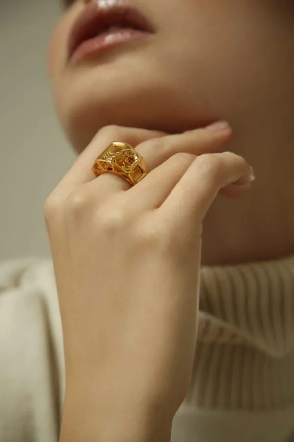 Fashion Anello Palazzo San Felice. Argento placcato oro Anelli