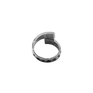 Outlet Anello Pantheon da uomo in argento placcato rodio nero Per Lui | Anelli