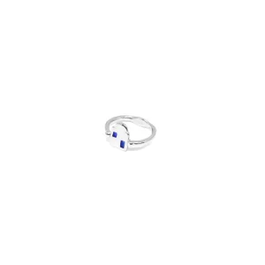 Online Anello Ponza Argento 925 e Smalti Blu Anelli