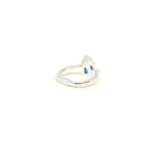 Online Anello Ponza Argento 925 e Smalti Blu Anelli