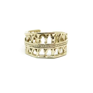 New Anello Portici Argento Placcato Oro Anelli