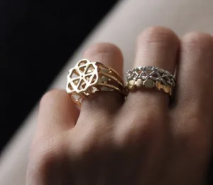 Online Anello Sant'Ivo alla Sapienza in Argento Placcato Oro Anelli
