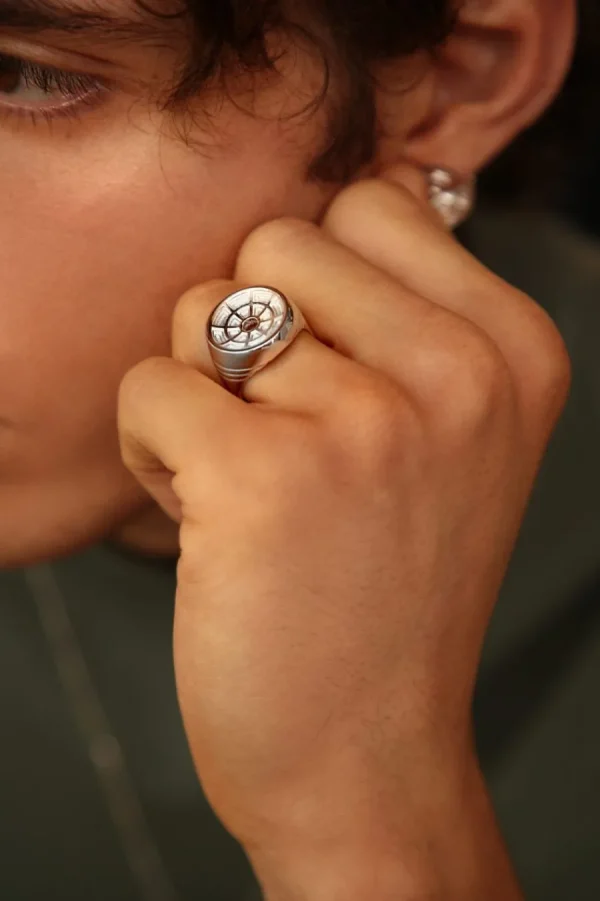Clearance Anello Sigillo Pantheon da uomo in Argento 925 Per Lui | Anelli