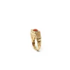 Discount Anello Villa Malaparte in Argento Placcato Oro con Corallo Anelli