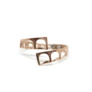 New Bracciale Contrarié Acquedotto Bronzo Placcato Oro Rosa Bracciali