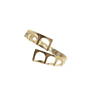 New Bracciale Contrarié Acquedotto Bronzo Placcato Oro Bracciali