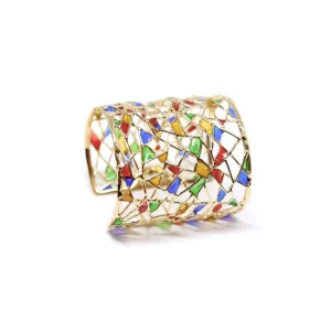 Fashion Bracciale Peggy Bronzo Placcato Oro e Smalti Bracciali