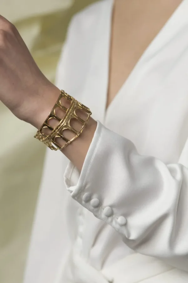 Outlet Bracciale Portici Bronzo Placcato Oro Bracciali