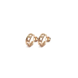Hot Cerchietti Acquedotto Argento Placcato Oro Rosa Orecchini