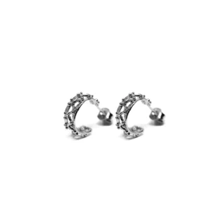 Fashion Cerchietti Little Beams Argento Placcato Rodio nero Orecchini