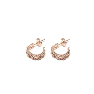 Best Cerchietti Little Beams Argento Placcato Oro Rosa Orecchini
