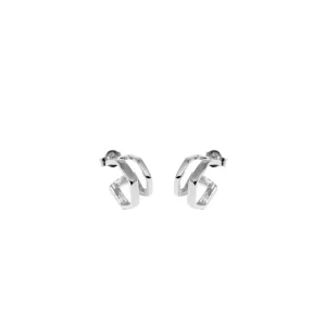Clearance Cerchietti Palazzo Rosso Argento 925 Orecchini