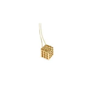 Best Ciondolo Colosseo Quadrato Argento 925 Placcato Oro Collane