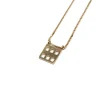 Outlet Ciondolo Colosseo Quadrato Thin Argento 925 Placcato Oro Per Lui | Collane