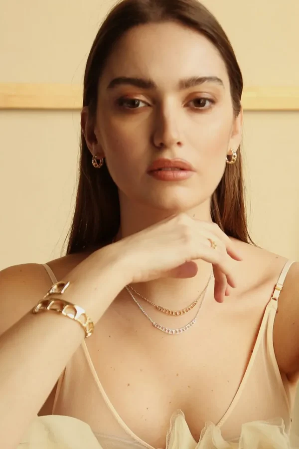 Fashion Collana Acquedotto Argento Placcato Oro Per Lui | Collane