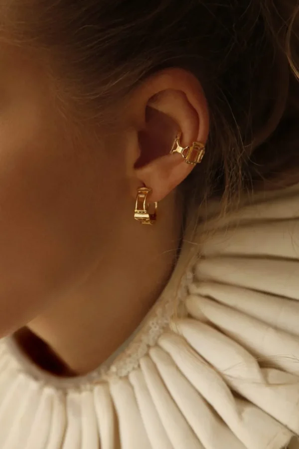 New Ear Cuff Rinascimento Argento Placcato Oro Ear Cuff | Orecchini