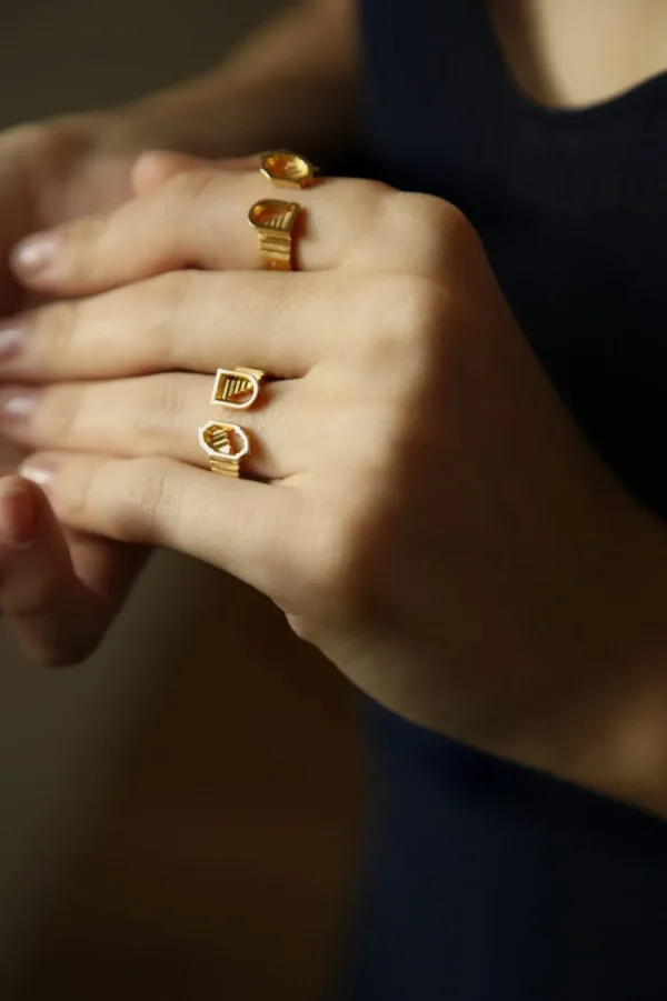 Fashion Fedina Sanfelice Argento Placcato Oro Anelli