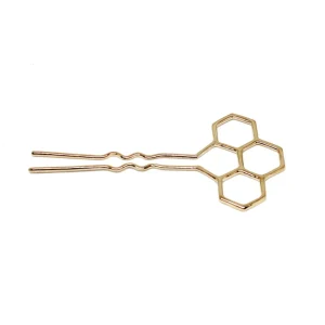 Online Fermaglio Hexagon Bronzo Placcato Oro Accessori Per Capelli