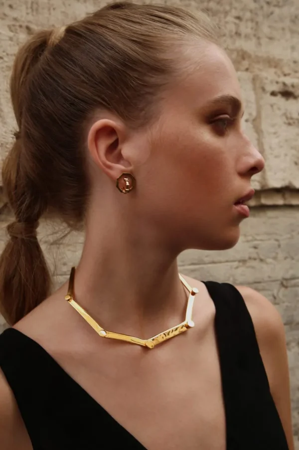 Sale Girocollo Castello Bronzo Placcato Oro Collane