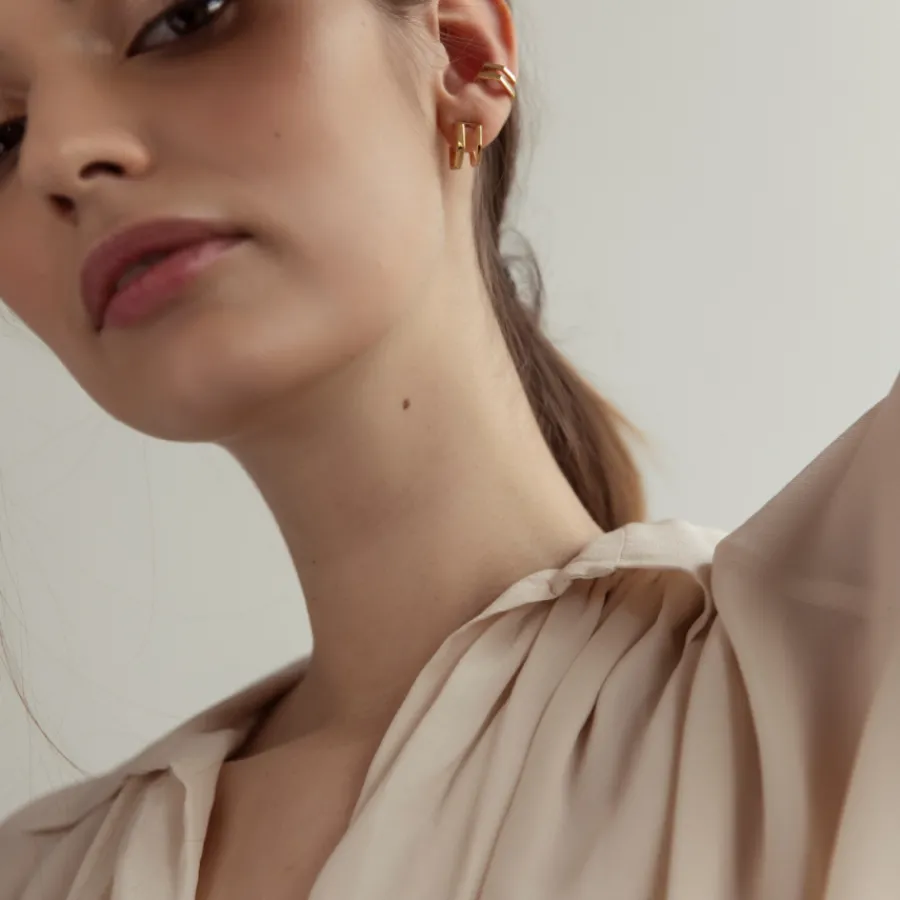 little_palazzo_monorecchi_1.webp Outlet Little Palazzo Monorecchino Argento Placcato Oro Orecchini | Ear Cuff