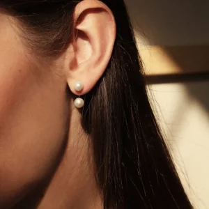 Clearance Livresse doppia perla argento 925 Orecchini