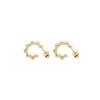 Fashion Orecchini Castello Argento Placcato Oro Orecchini
