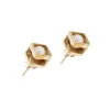 Outlet Orecchini Nara Earrings Bronzo Placcato Oro e Perle Orecchini