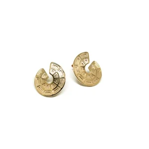 Sale Orecchini Pantheon Dome in Argento 925 Placcato Oro Orecchini