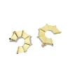 Fashion Orecchini Pianta Castello Argento Placcato Oro Orecchini