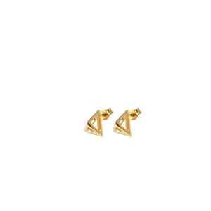 Fashion Orecchini Prismetti Bronzo Placcato Oro Orecchini