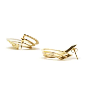 Clearance Orecchini Vortex Guggenheim Bronzo Placcato Oro Orecchini