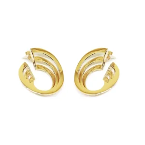Clearance Orecchini Vortex Guggenheim Bronzo Placcato Oro Orecchini