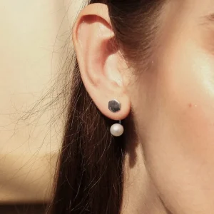 New Orecchino Singolo Livresse borchietta perla Argento 925 Orecchini